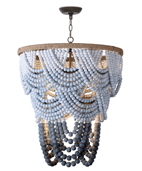 Coastal Living Ombre Wood Bead Chandelier Regina Andrew