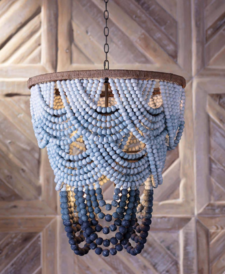 Ombre Wood Bead Chandelier