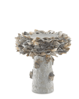 Oyster Shell Bird Bath - Various Sizes - Our Boat House