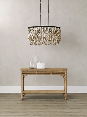 Oyster Shell Oval Chandelier - Our Boat House