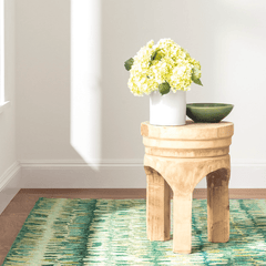 Paint Chip Micro Hooked Wool Rug - Moss - Our Boat House