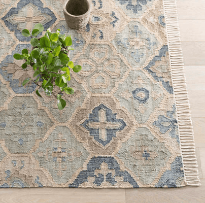 Pali Blue Woven Jute Rug - Our Boat House