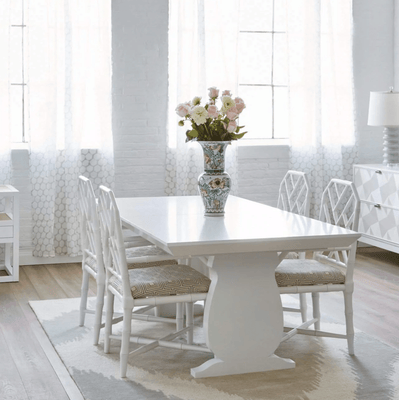 Portofino White Extension Dining Table - Our Boat House