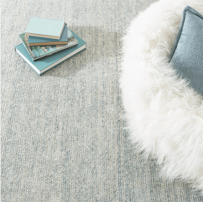 Quartz Ocean Handwoven Viscose/Cotton Rug - Our Boat House