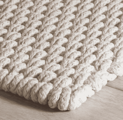 Rope Weave Indoor/Outdoor Rug - Ivory - Our Boat House