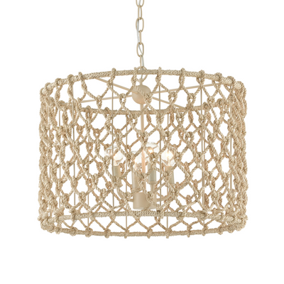 Tahiti Abaca Rope Drum Chandelier