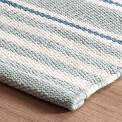 Rugby Stripe Indoor/Outdoor Rug - Light Blue - Our Boat House