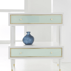 Seaglass Two Tier Bedside Table - Our Boat House