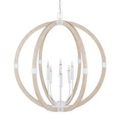 Sebastian Sandstone Orb Chandelier - Our Boat House