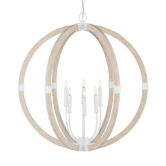 Sebastian Sandstone Orb Chandelier - Our Boat House