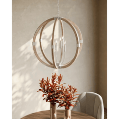 Sebastian Sandstone Orb Chandelier - Our Boat House