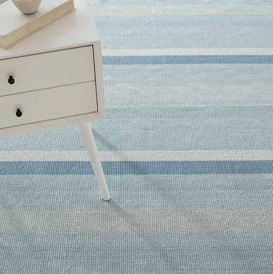 Shore Stripe Woven Cotton Rug - Our Boat House