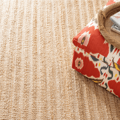 Simba Ivory Handwoven Jute Rug - Our Boat House