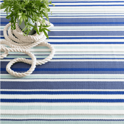 Skyler Stripe Handwoven Indoor/Outdoor Rug - Our Boat House