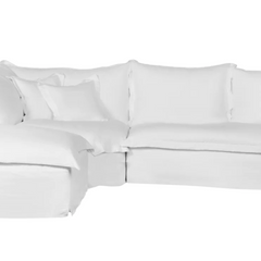 St. Lucia 3pc Slipcovered Sectional w/RAF Sofa