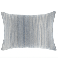 Sterling Stripe Linen Blue Sham - Our Boat House