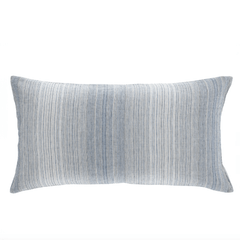 Sterling Stripe Linen Blue Sham - Our Boat House