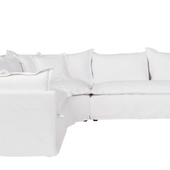 St. Lucia 3pc Two-Arm Slipcovered Sectional