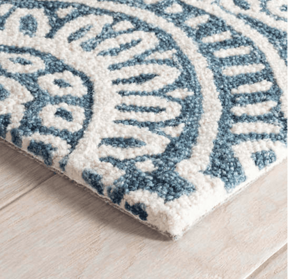 Temple Wool Rug - Ink Blue - Our Boat House