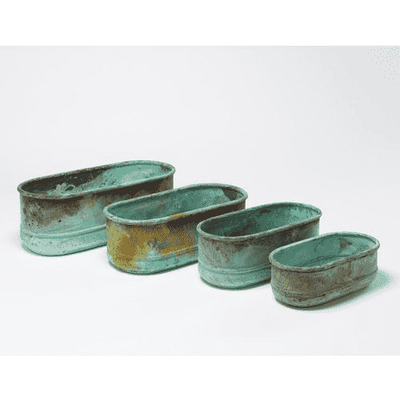 Verdigris Copper Planters - s/4 - Our Boat House