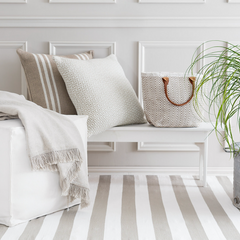 Solid White Indoor/Outdoor Pouf