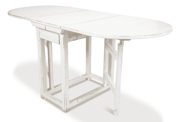 Woodbridge White Drop Leaf Dining Table - Our Boat House