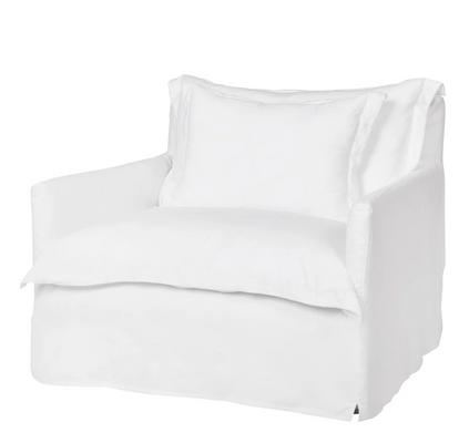 St. Lucia 42in Chair & Half with Ottoman-Showroom Sample Slipcover in Logan Mist