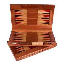 Hardwood Folding Backgammon Set