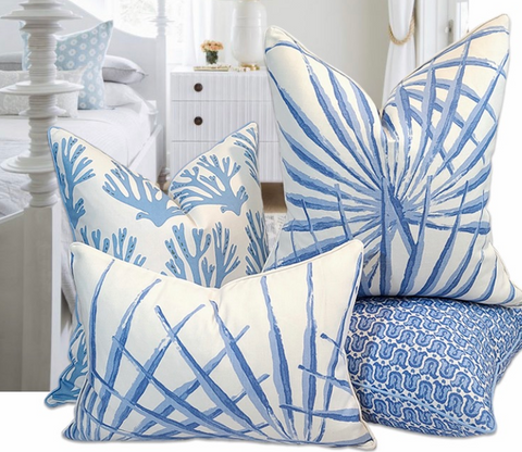 Blue hotsell coral pillow